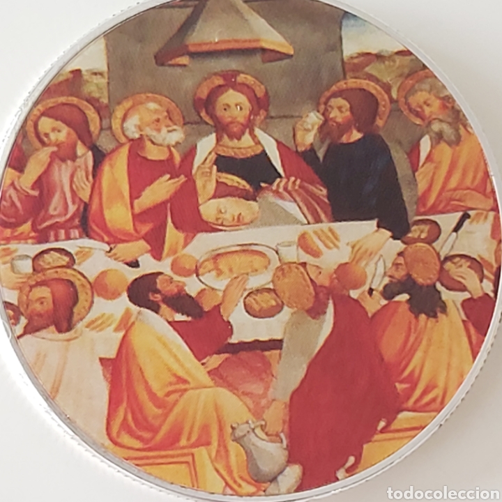 Trofeos y medallas: MAGN&Iacute;FICA MONEDA DE PLATA CON MOTIVOS RELIGIOSOS. REF S3 M CG - Foto 1
