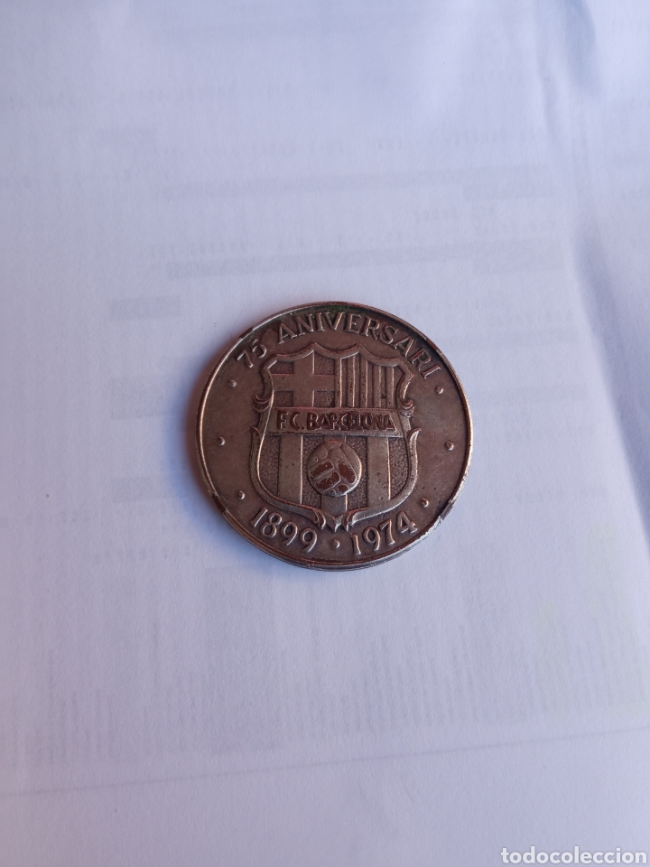 Trofeos y medallas: Moneda conmemorativa 75 aniversario del Bar&ccedil;a - Foto 2