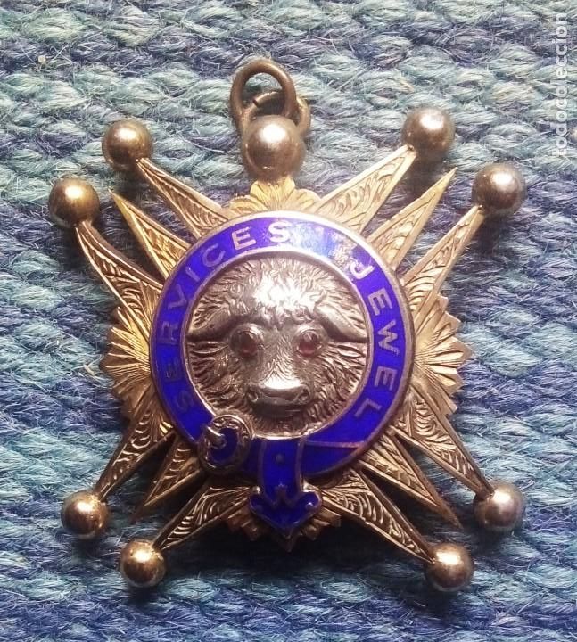 Trofeos y medallas: Medalla condecoraci&oacute;n inglesa de plata dorada. 1925 - Foto 1