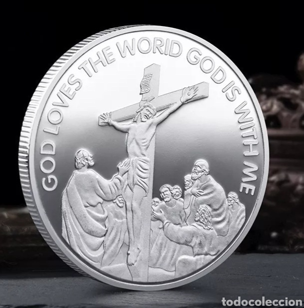 Trofeos y medallas: PRECIOSA MONEDA DE TEM&Aacute;TICA RELIGIOSA. REF S1 M CI - Foto 2