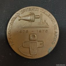 Trofeos y medallas: MEDALLA - CENTENARIO DE LA INVENCIÓN DEL TELEFONO 1876-1976 - COMPAÑIA TELEFONICA NACIONAL / CAA