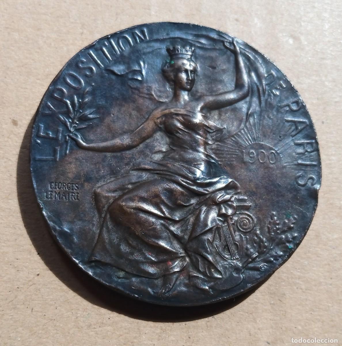 Trofeos y medallas: MEDALLA BRONCE EXPOSICION UNIVERSAL PARIS 1900 - Foto 1