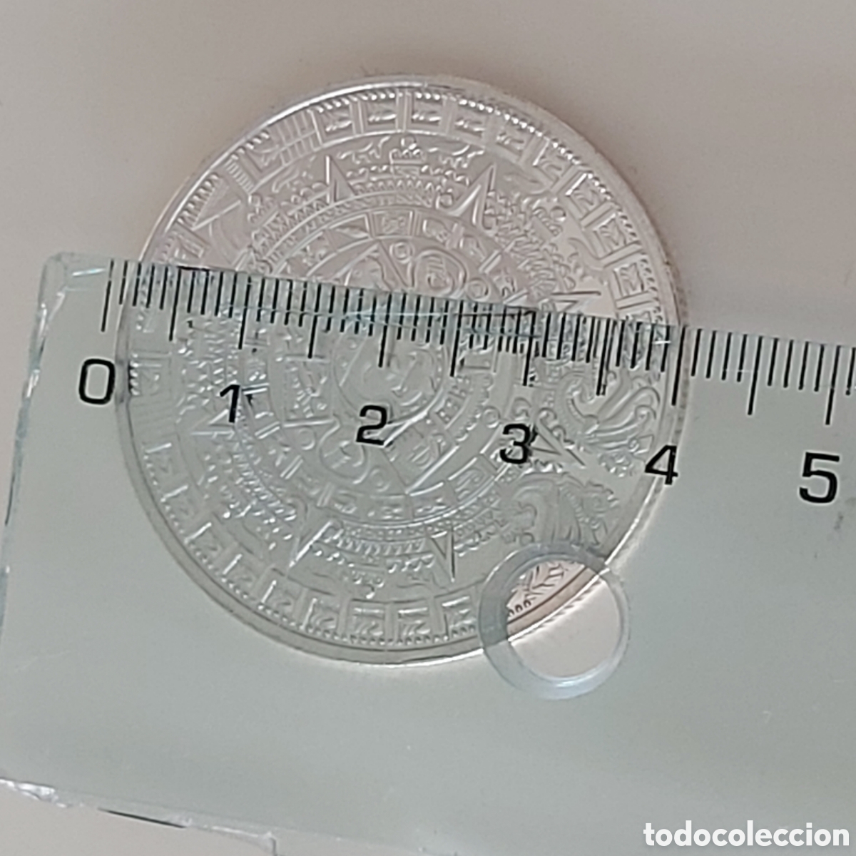 Trofeos y medallas: ESPECTACULAR MONEDA DE PLATA AZTECA. REFERENCIA S3 CG M AZTECA - Foto 3