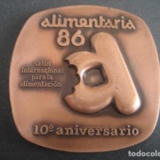 Trofeos y medallas: MEDALLA BRONCE. ALIMENTARIA 86 10º ANIVERSARIO. FERIA DE BARCELONA 1986