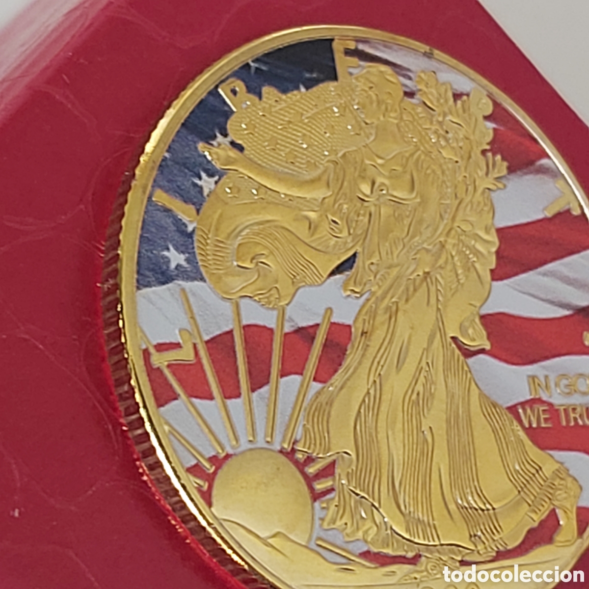 Trofeos y medallas: FANT&Aacute;STICA MONEDA AMERICANA DE ORO. REF S4 CG MONEDAS - Foto 5