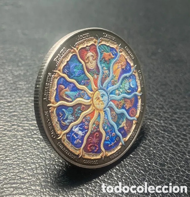 Trofeos y medallas: PRECIOSA MONEDA CON HOROSCOPOS Y SIMBOLOGIA..REF S3 M CGM - Foto 2