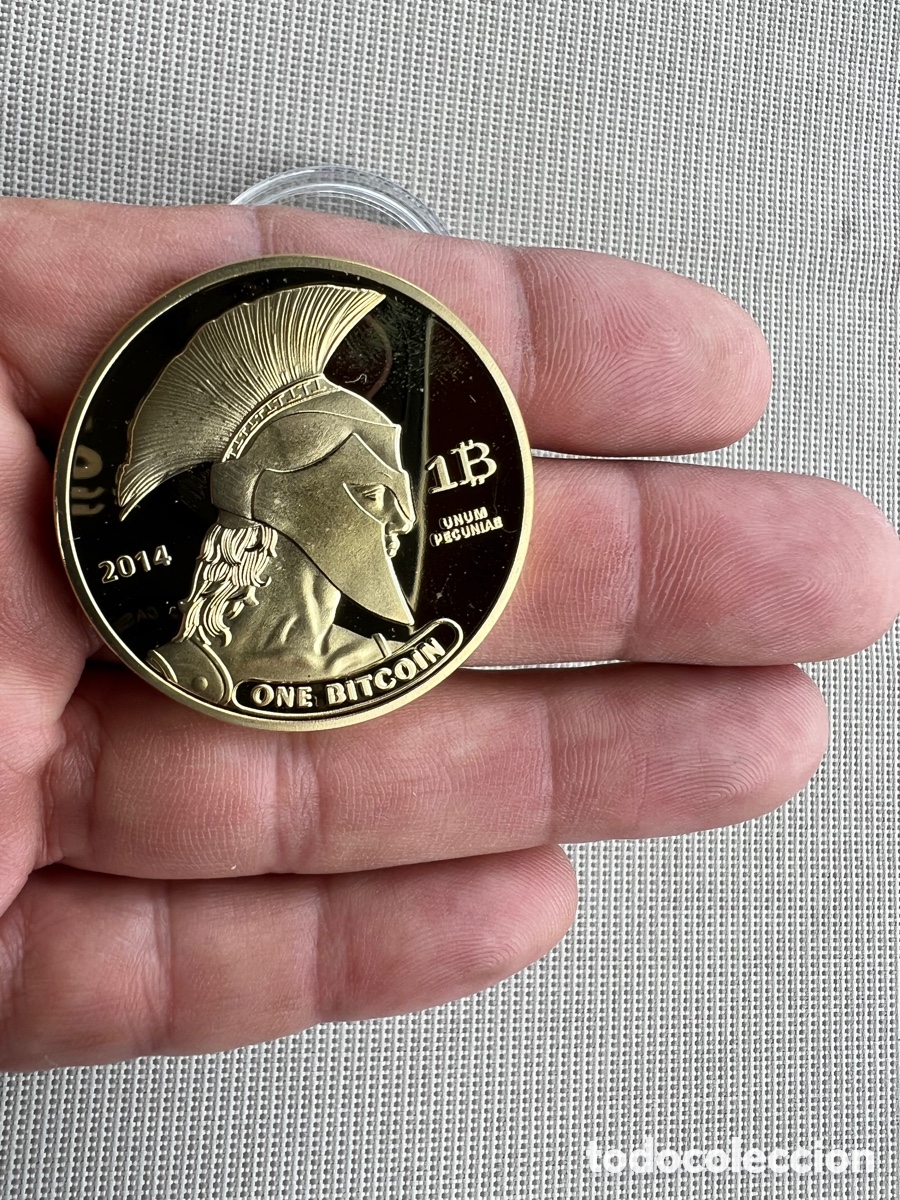 Trofeos y medallas: BITCOIN MONEDA CONMEMORATIVA - Foto 3