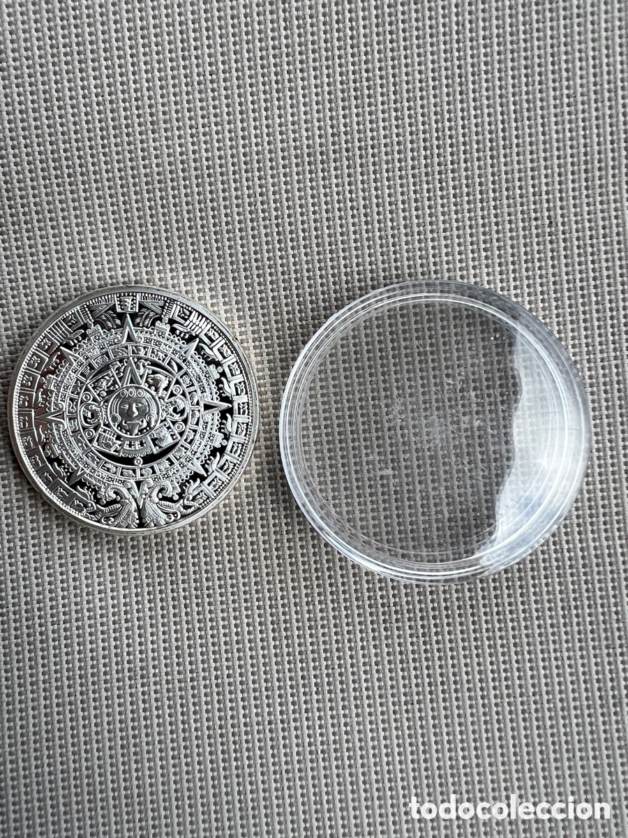 Trofeos y medallas: MONEDA CONMEMORATIVA CALENDARIO MAYA - Foto 5