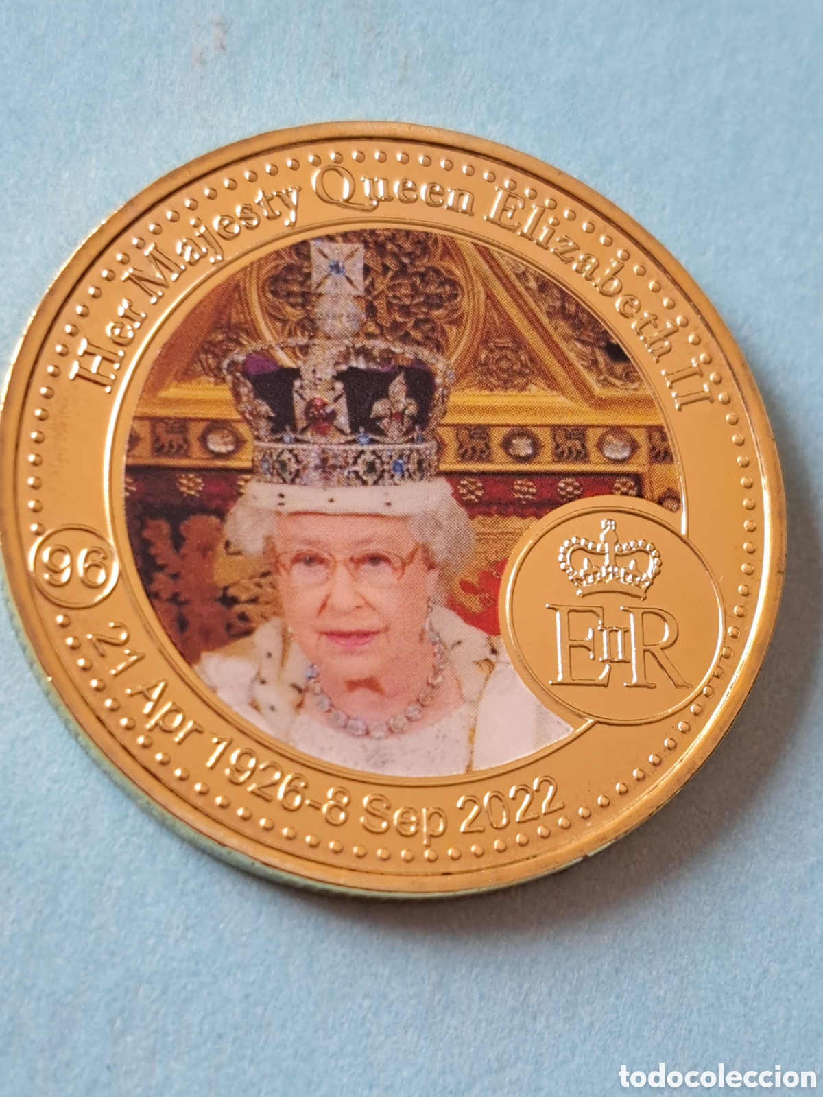 Trofeos y medallas: ESPECTACULAR MONEDA CONMEMORATIVA DE LA REINA ISABEL II. REF S1 CGM 3 - Foto 1