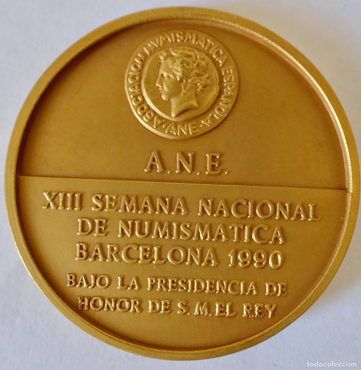 Trofeos y medallas: XIII SALON NACIONAL DE NUMISMATICA A.N.E. 1990 - Foto 2