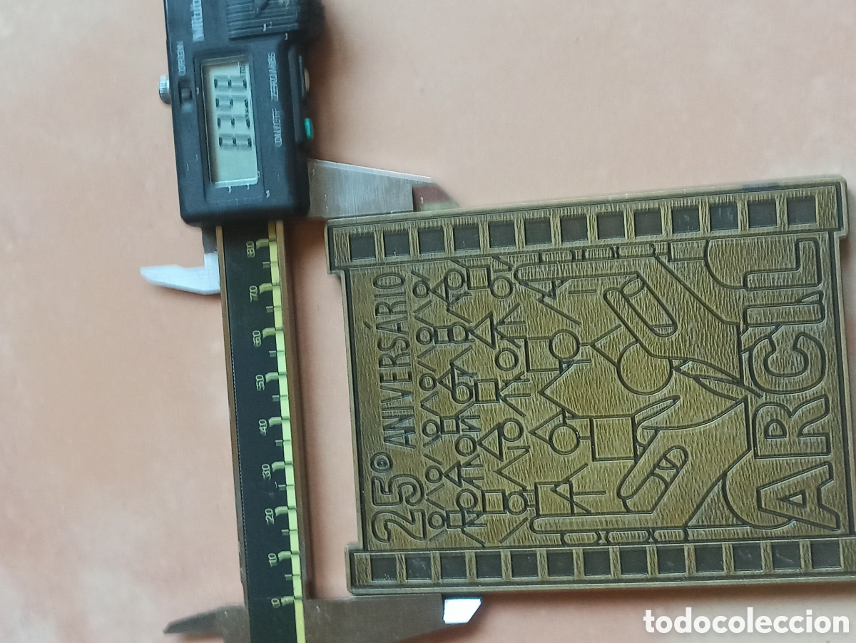 Trofeos y medallas: Placa XL 25 aniversario ARCIL Bronce - Foto 4