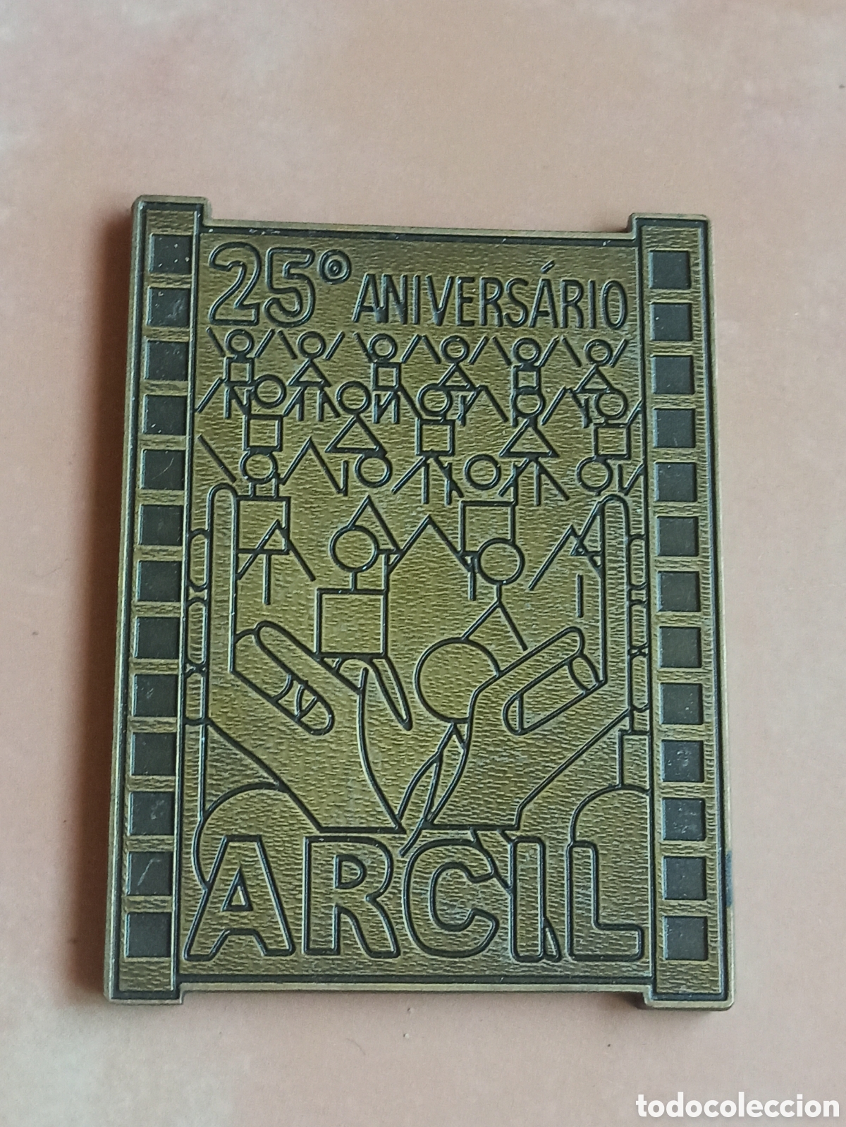 Trofeos y medallas: Placa XL 25 aniversario ARCIL Bronce - Foto 1