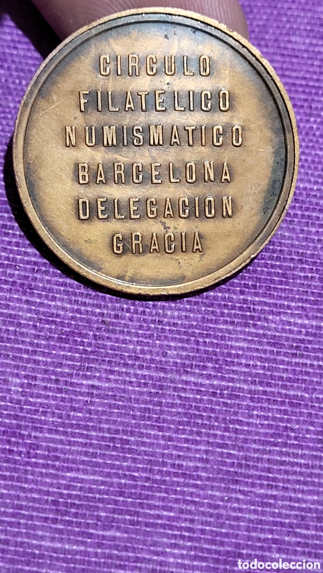 Trofeos y medallas: Medalla c&iacute;rculo Filatelico 1965 - Foto 2