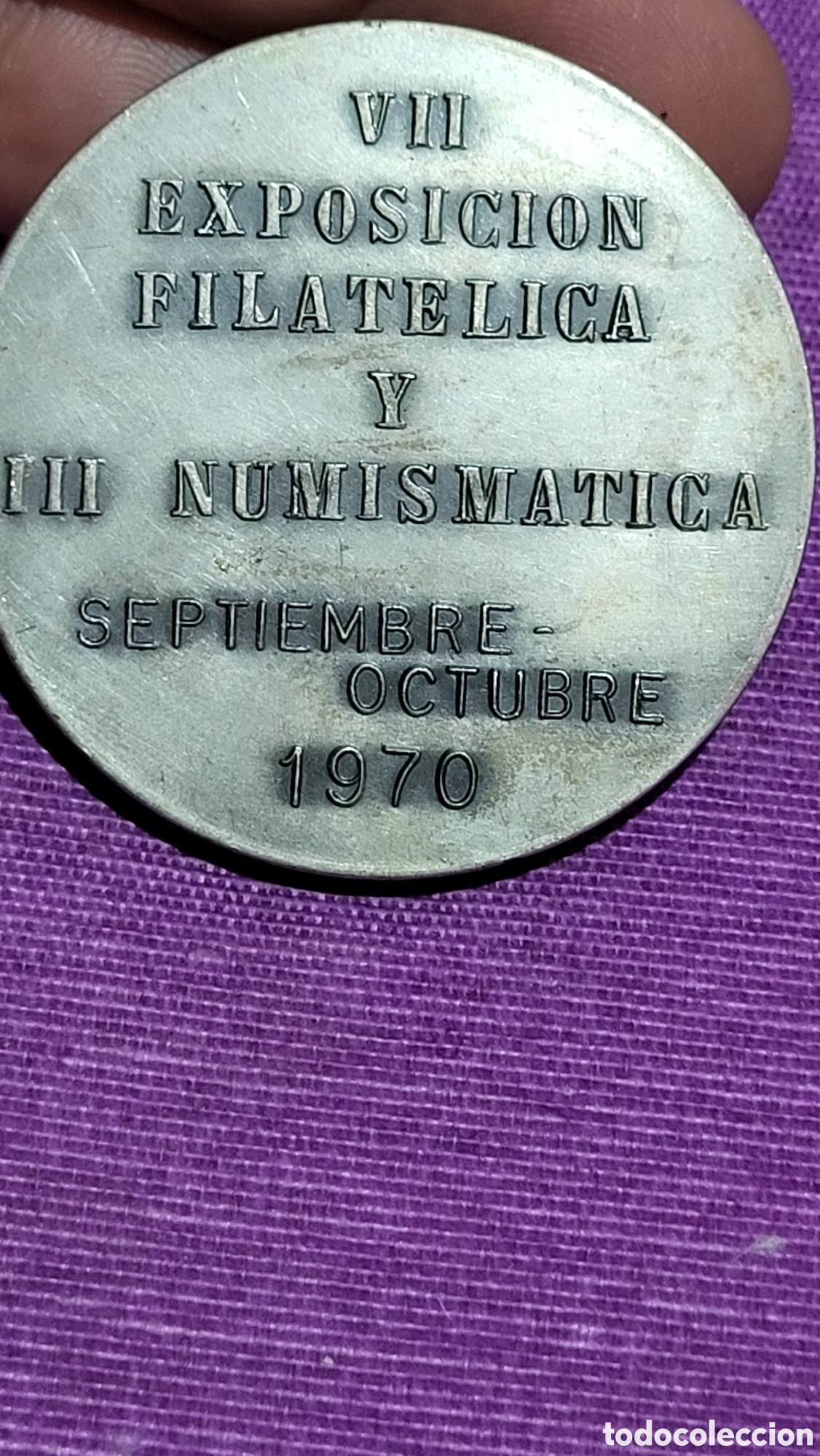 Trofeos y medallas: Medalla Exposici&oacute;n Filatelica 1970 - Foto 2