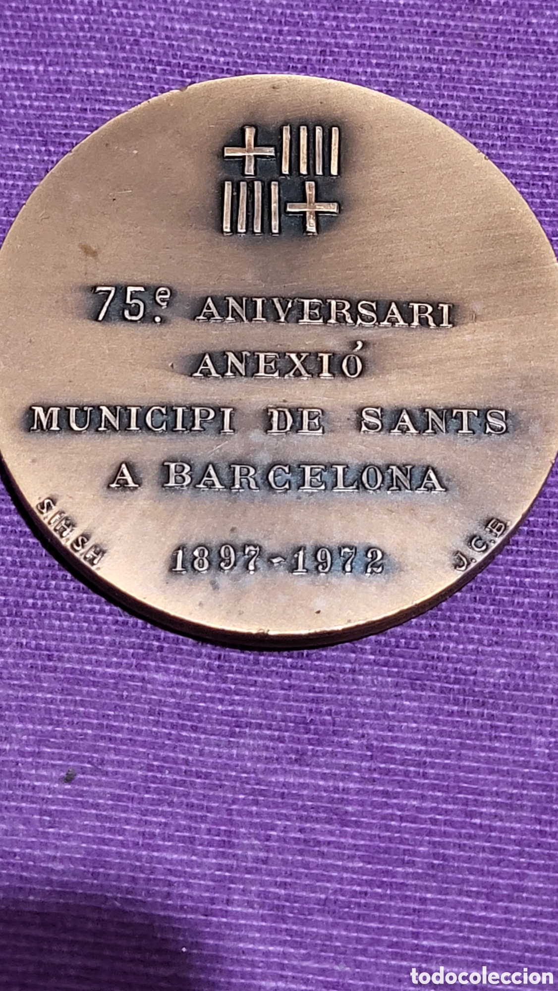 Trofeos y medallas: Medalla conmemorativa bronce Barcelona - Foto 2