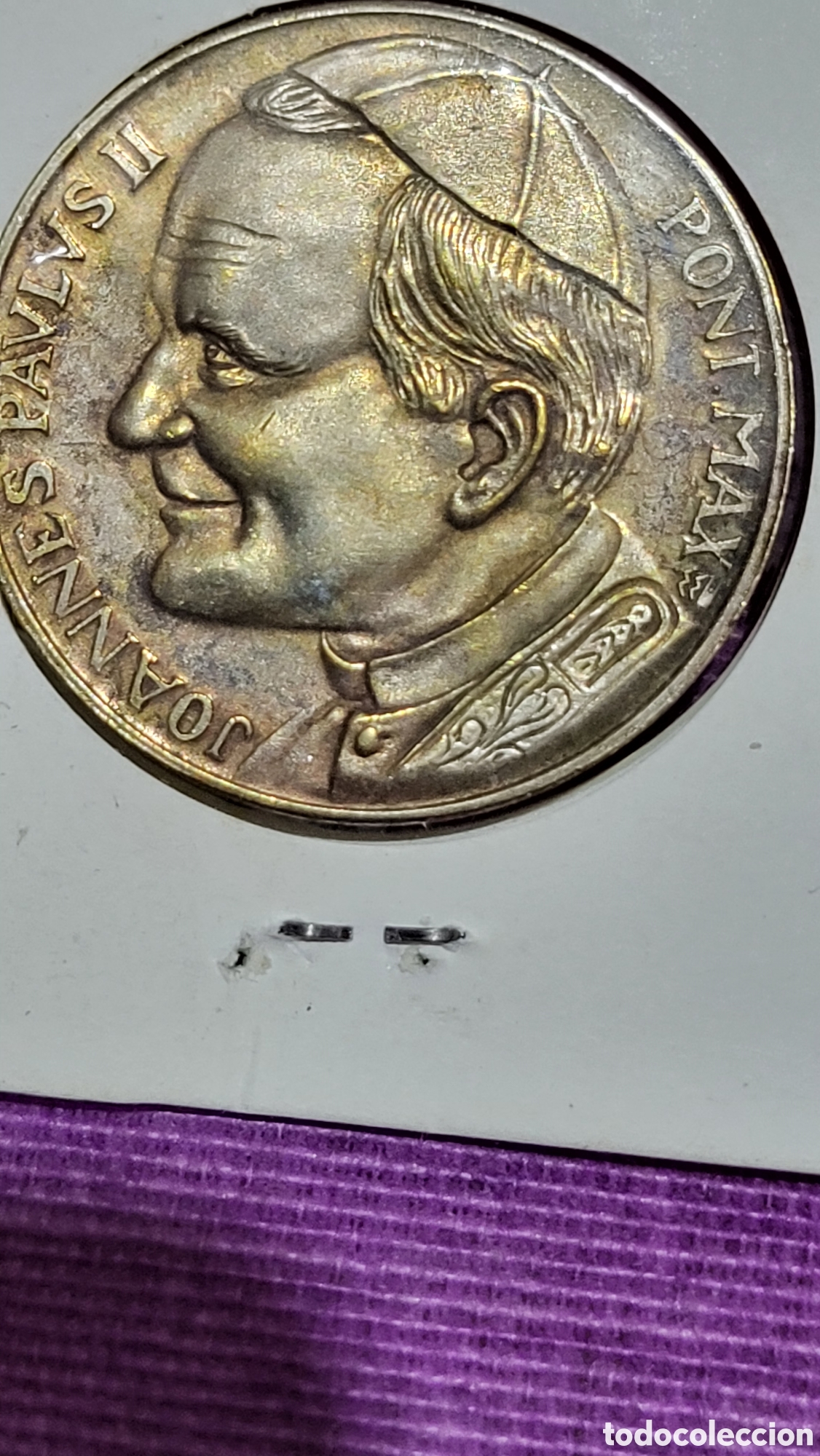 Trofeos y medallas: Moneda medalla Juan Pablo II - Foto 2