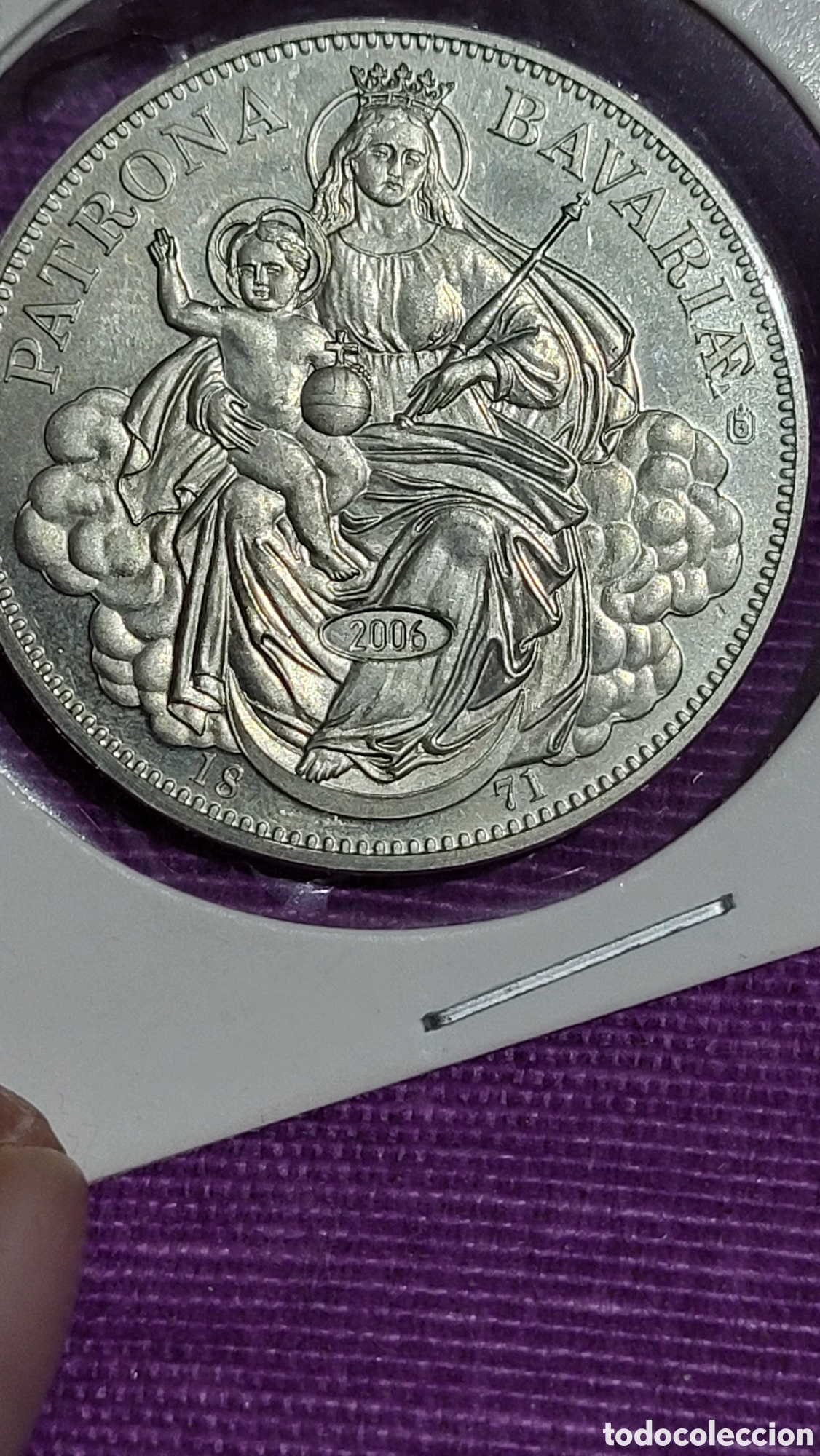 Trofeos y medallas: Moneda o medalla Patrona de Bavaria - Foto 1