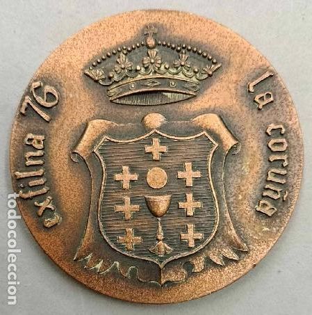 Trofeos y medallas: EXFILNA 76 LA CORU&Ntilde;A MEDALLA-1340 - Foto 2