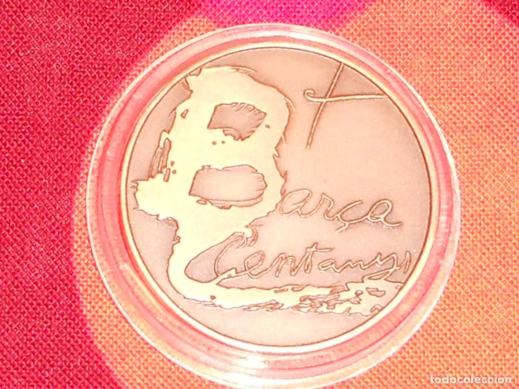 Trofeos y medallas: ANTIGUA MEDALLA DEL BARSA 1899/199 - Foto 1