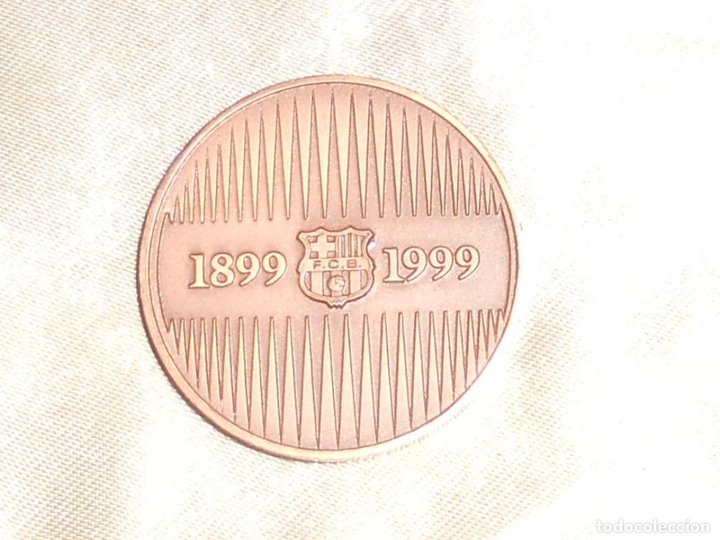 Trofeos y medallas: ANTIGUA MEDALLA DEL BARSA 1899/199 - Foto 3