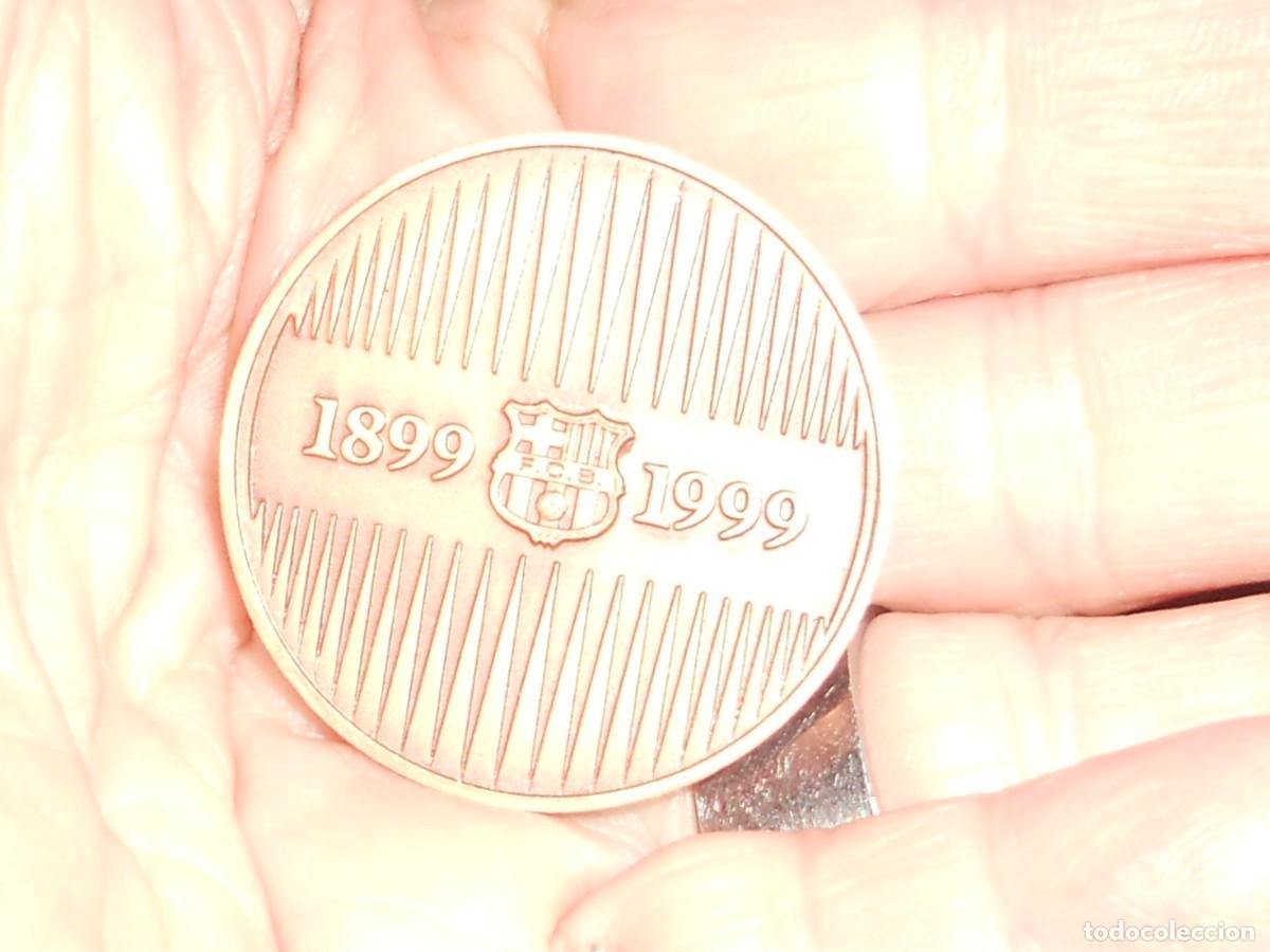 Trofeos y medallas: ANTIGUA MEDALLA DEL BARSA 1899/199 - Foto 6