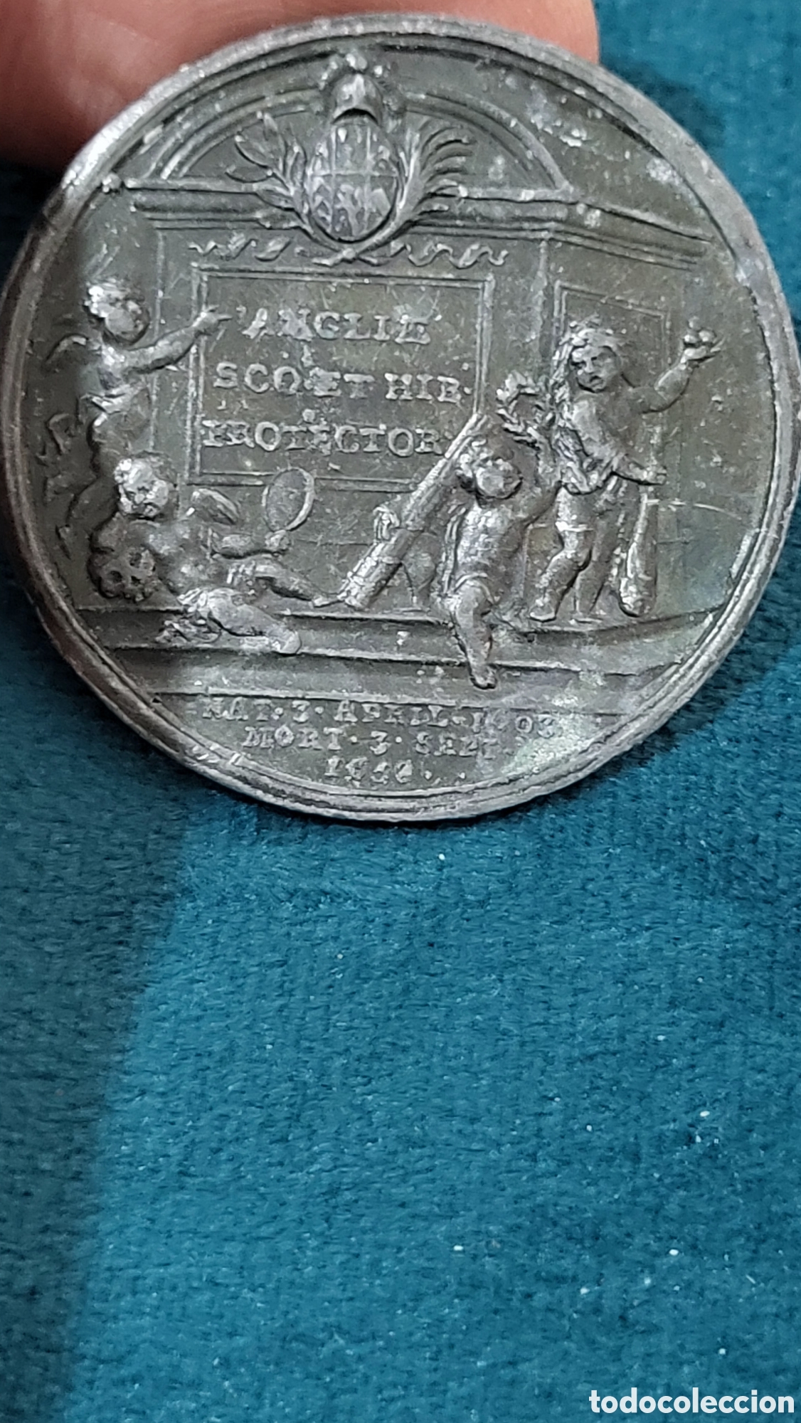 Trofeos y medallas: Medalla antigua de plomo 1658 - Foto 1