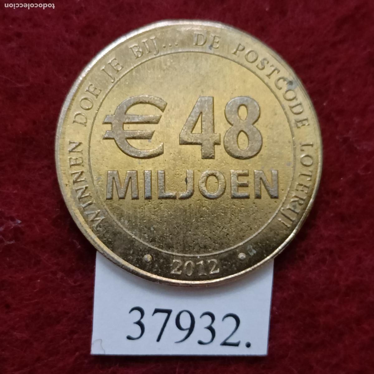 Trofeos y medallas: Ficha, Pa&iacute;ses Bajos , token, jeton. - Foto 2