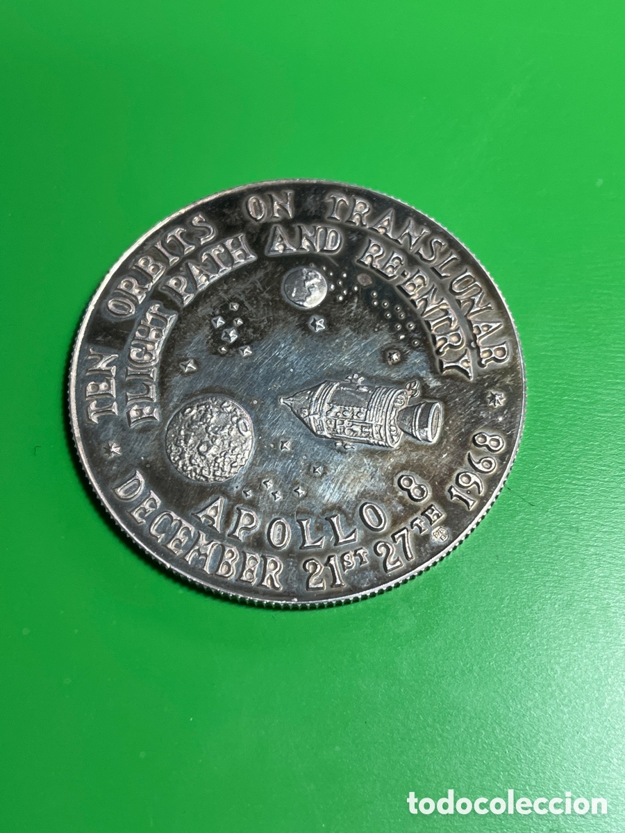 Trofeos y medallas: Medalla de plata conmemorativa APOLLO 8. - Foto 1