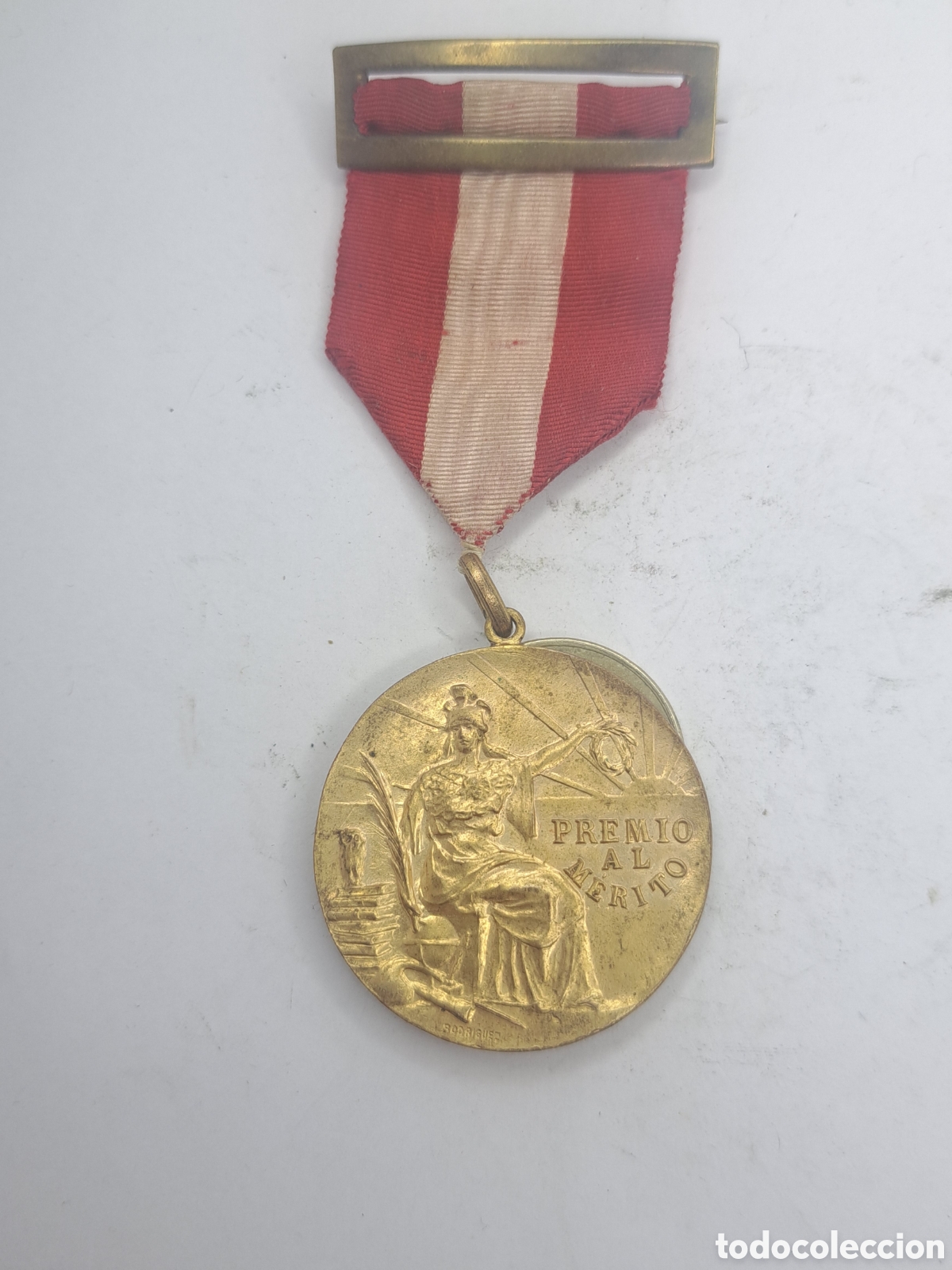 Trofeos y medallas: Medalla antigua premio al merito - Foto 2