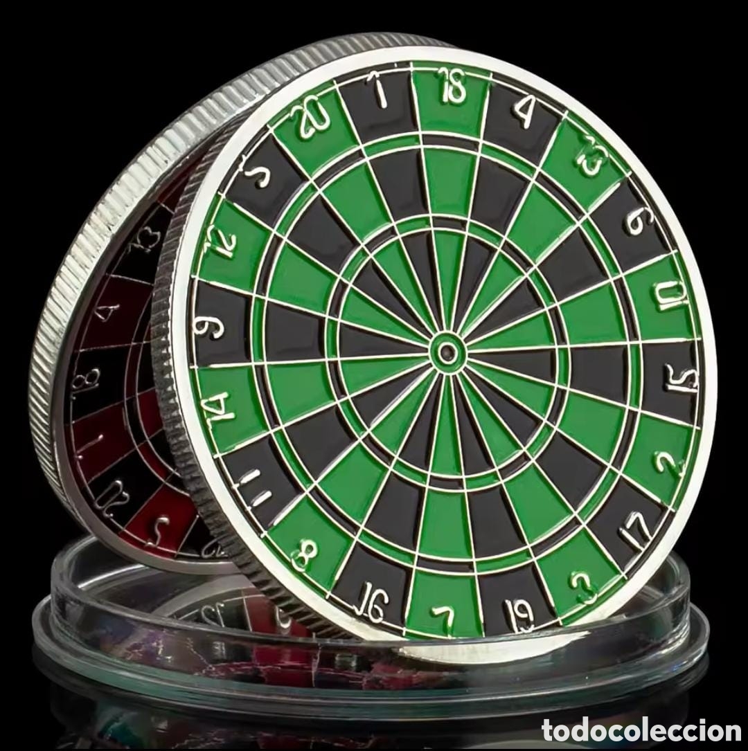 Trofeos y medallas: Moneda Tablero de Dardos - Dise&ntilde;o 3D - Foto 2