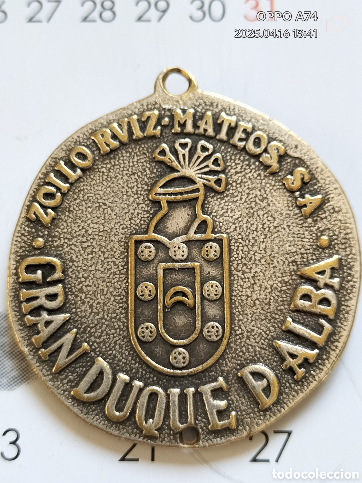 Trofeos y medallas: Medalla imagen Gran Duque de Alba - Foto 3