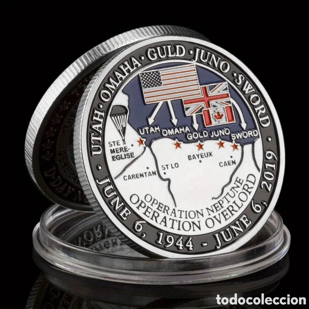 Trofeos y medallas: Moneda Desembarco de Normand&iacute;a - 75 Aniversario - Foto 1