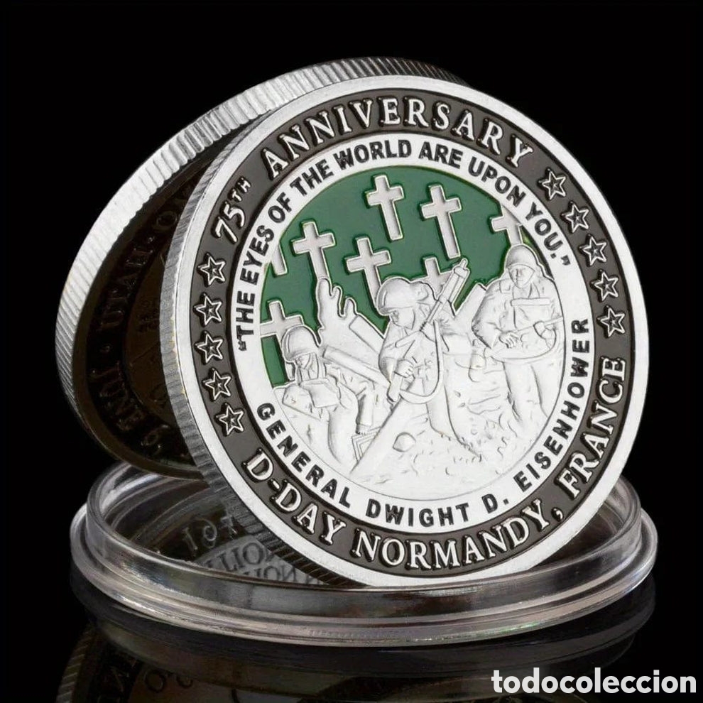 Trofeos y medallas: Moneda Desembarco de Normand&iacute;a - 75 Aniversario - Foto 2