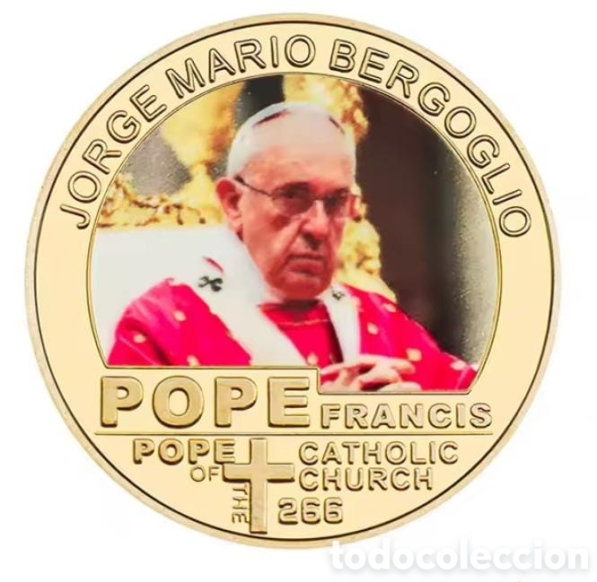 Trofeos y medallas: Moneda Conmemorativa Papa Francisco - Foto 1