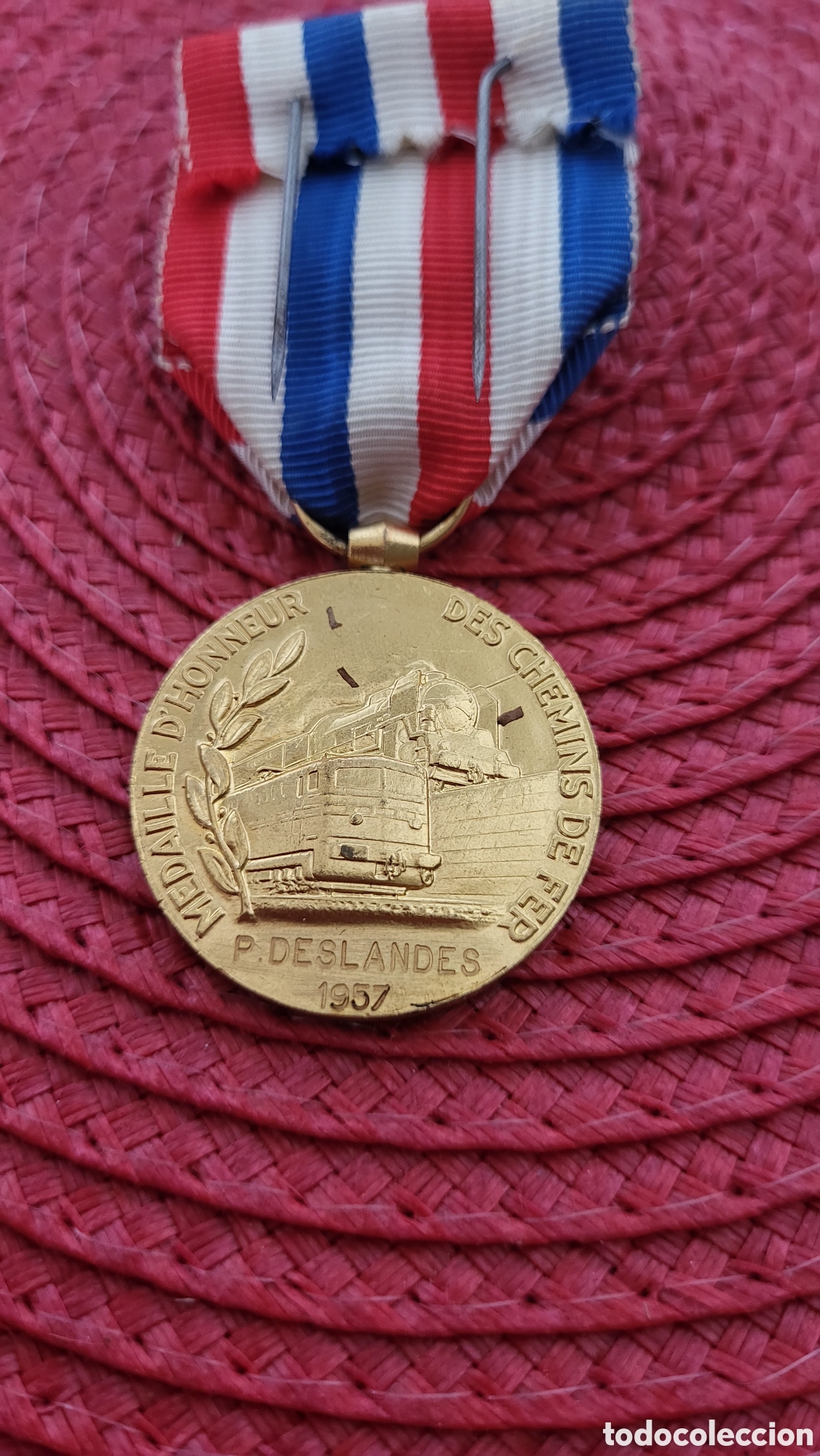 Trofeos y medallas: Medala de Honor Ferocarril Francia - Foto 2
