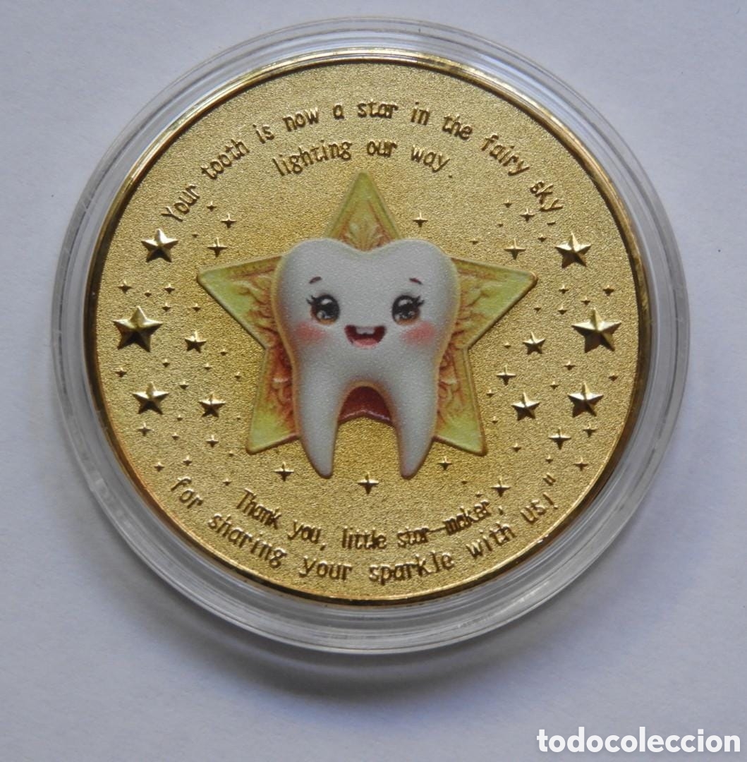 Trofeos y medallas: Moneda del Hada de los Dientes Escena Nocturna - Foto 2