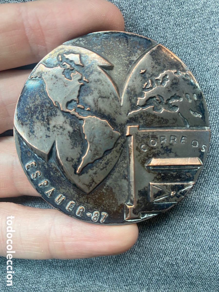 Trofeos y medallas: MEDALLA ESPAMER 87 LA CORU&Ntilde;A CORREOS - Foto 2