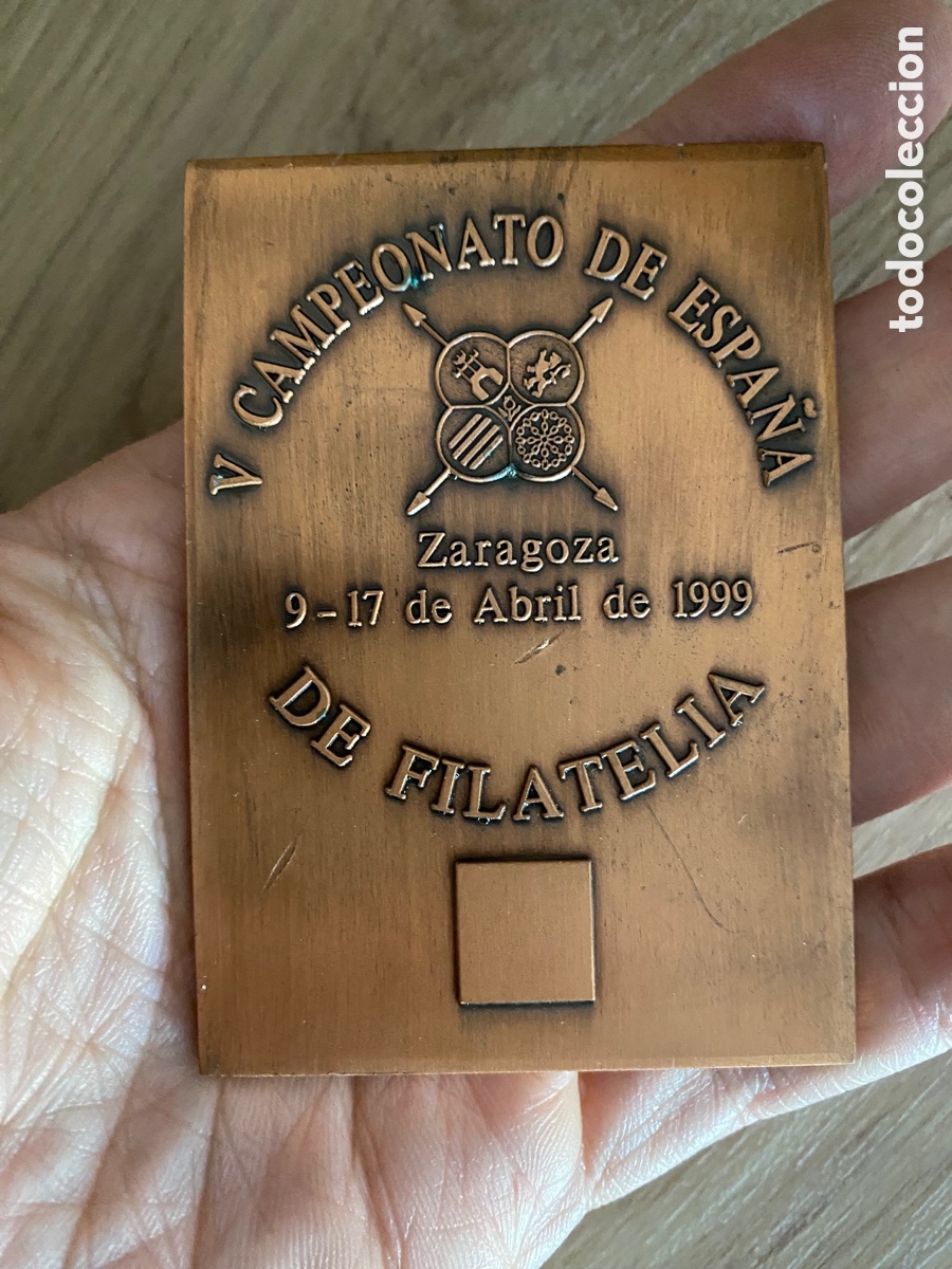 Trofeos y medallas: MEDALLA PLACA EXFILNA 99 ZARAGOZA - Foto 2