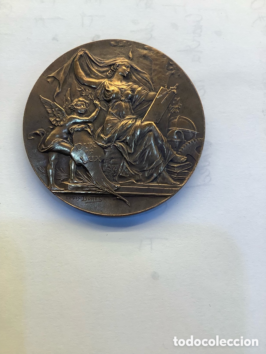 Trofeos y medallas: Medalla de bronce francesa 1909 - Foto 1
