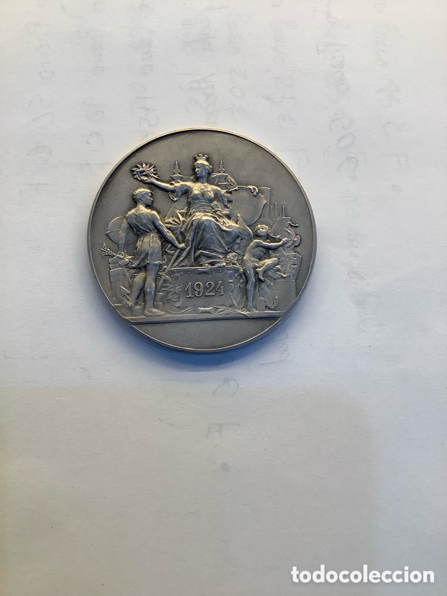 Trofeos y medallas: Medalla de bronce plateada 1924 - Foto 2