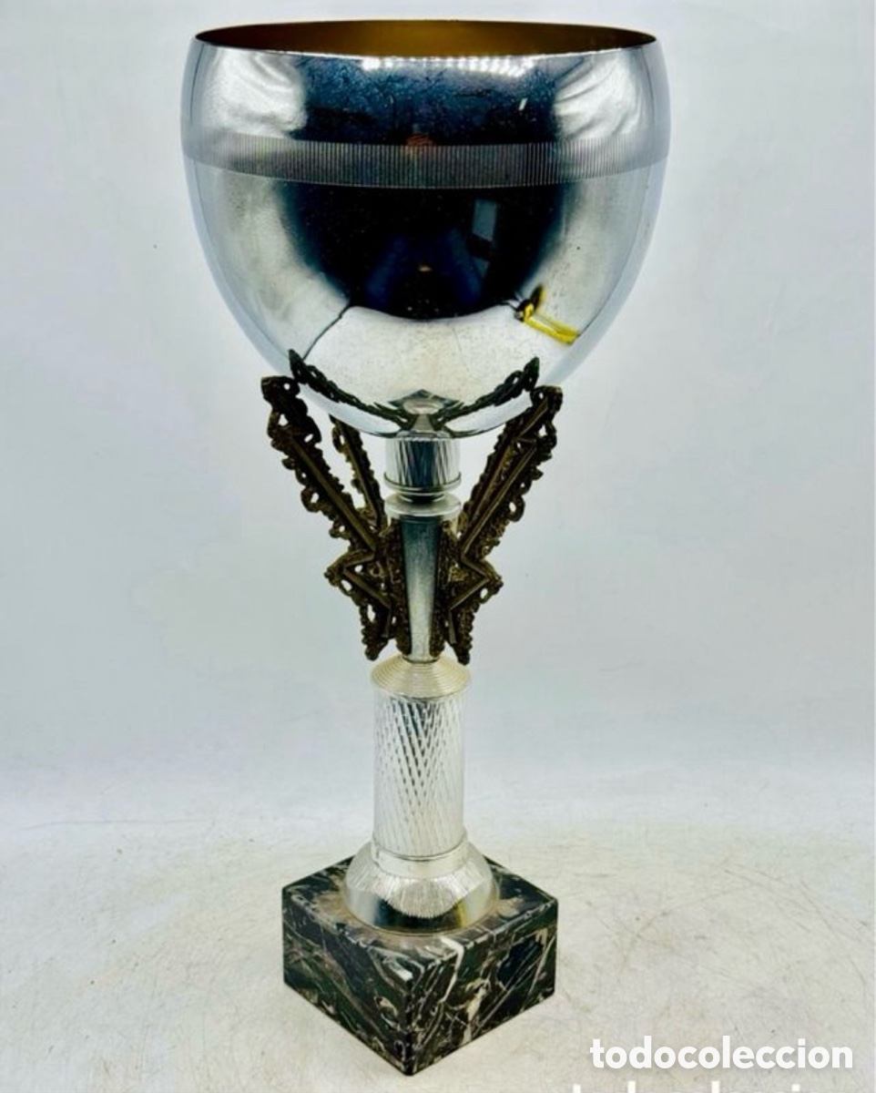 Trofeos y medallas: Trofeo Art Dec&oacute; - Metal y M&aacute;rmol - Foto 3