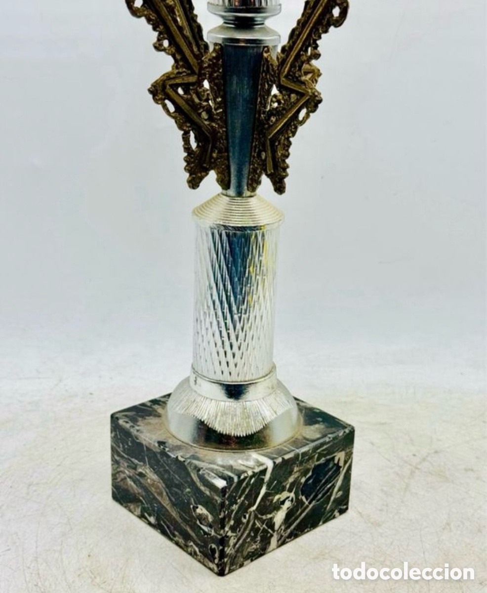 Trofeos y medallas: Trofeo Art Dec&oacute; - Metal y M&aacute;rmol - Foto 9