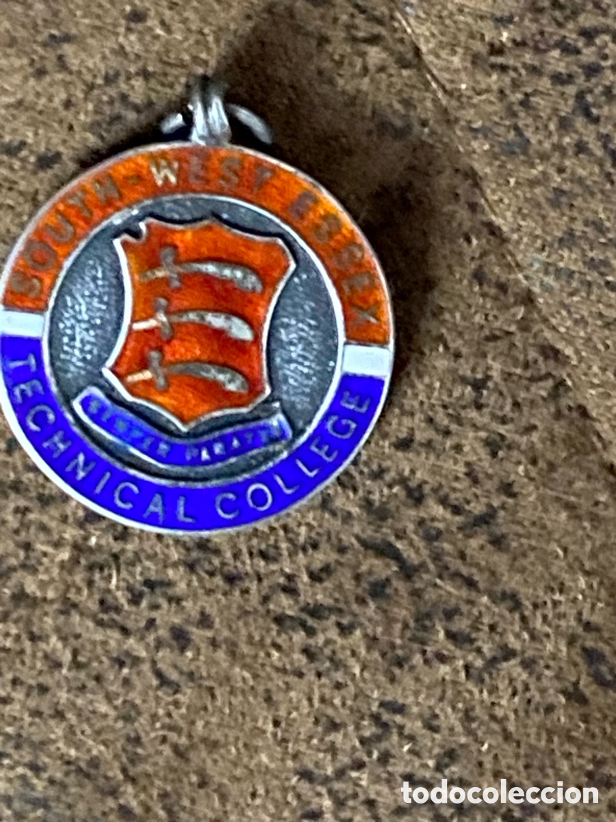 Trofeos y medallas: Medalla antigua de plata y esmalte. - Foto 2