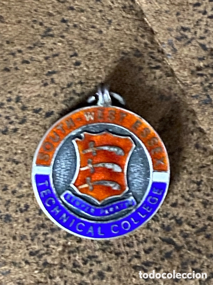 Trofeos y medallas: Medalla antigua de plata y esmalte. - Foto 3