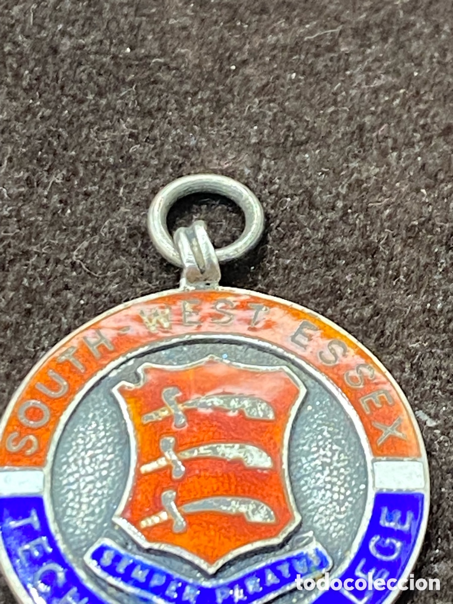 Trofeos y medallas: Medalla antigua de plata y esmalte. - Foto 4