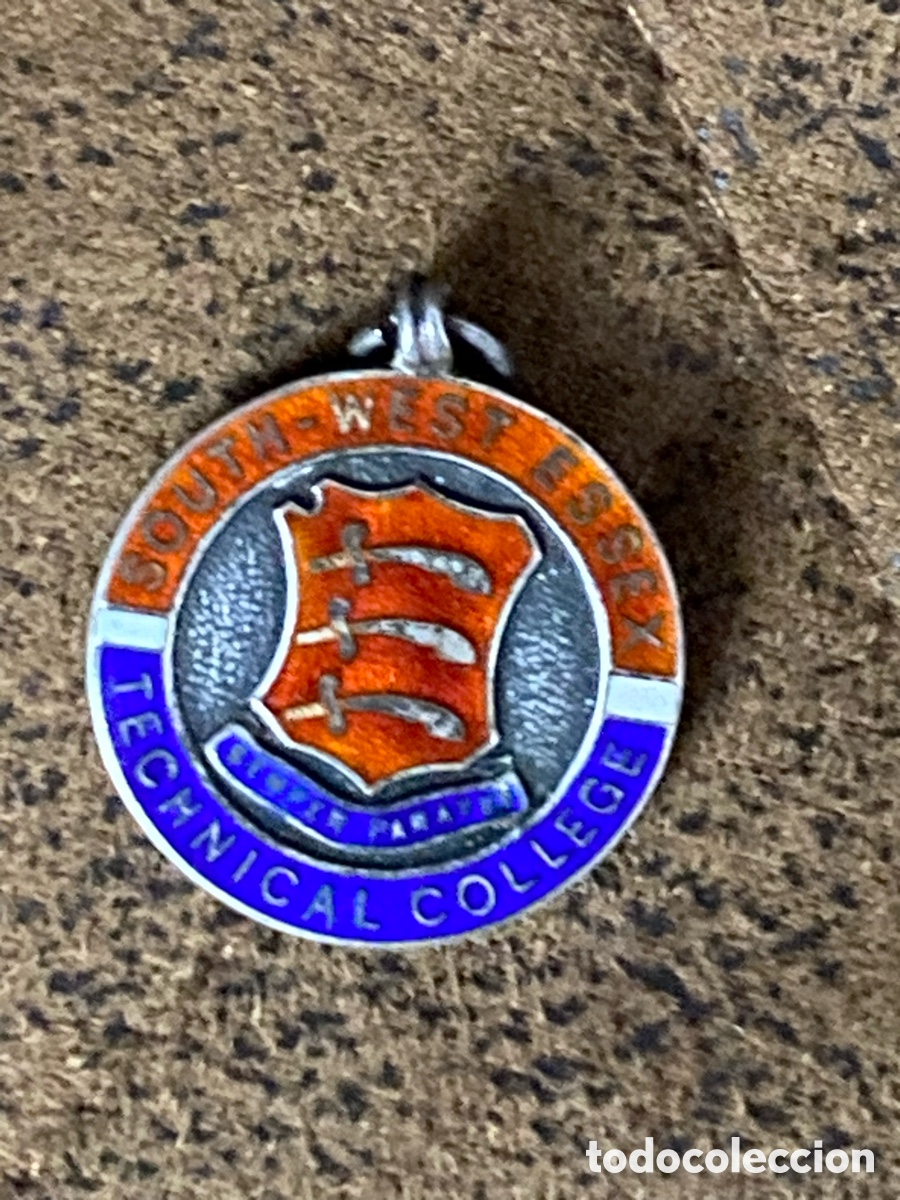 Trofeos y medallas: Medalla antigua de plata y esmalte. - Foto 5