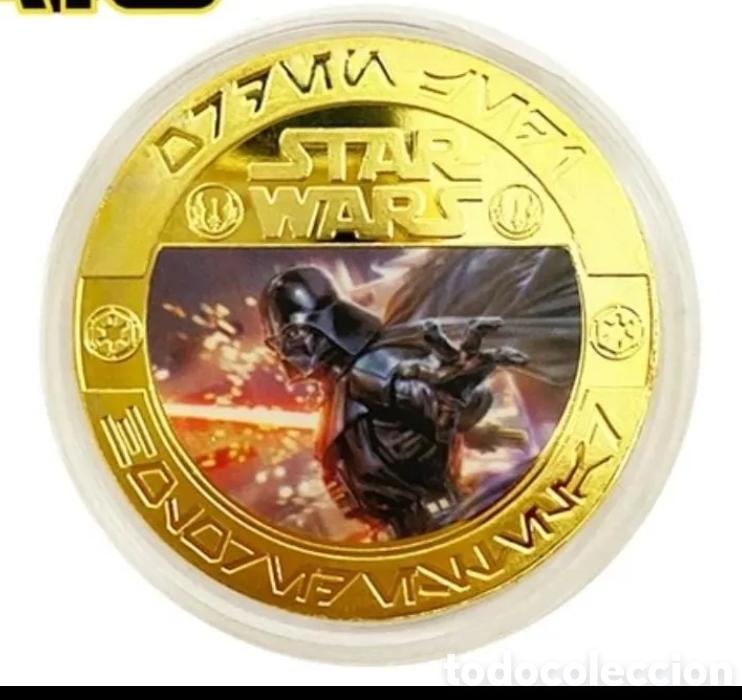 Trofeos y medallas: Moneda Star Wars Darth Vader - Foto 1