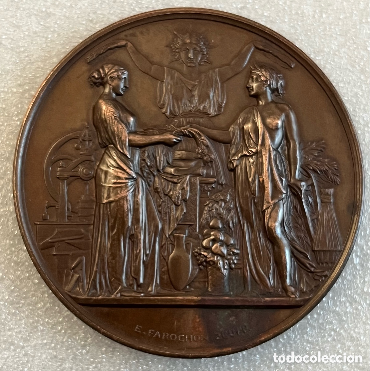 Trofeos y medallas: Medalla de cobre 1873 Soci&eacute;t&eacute; Libre De L&rsquo;Eure - Foto 4