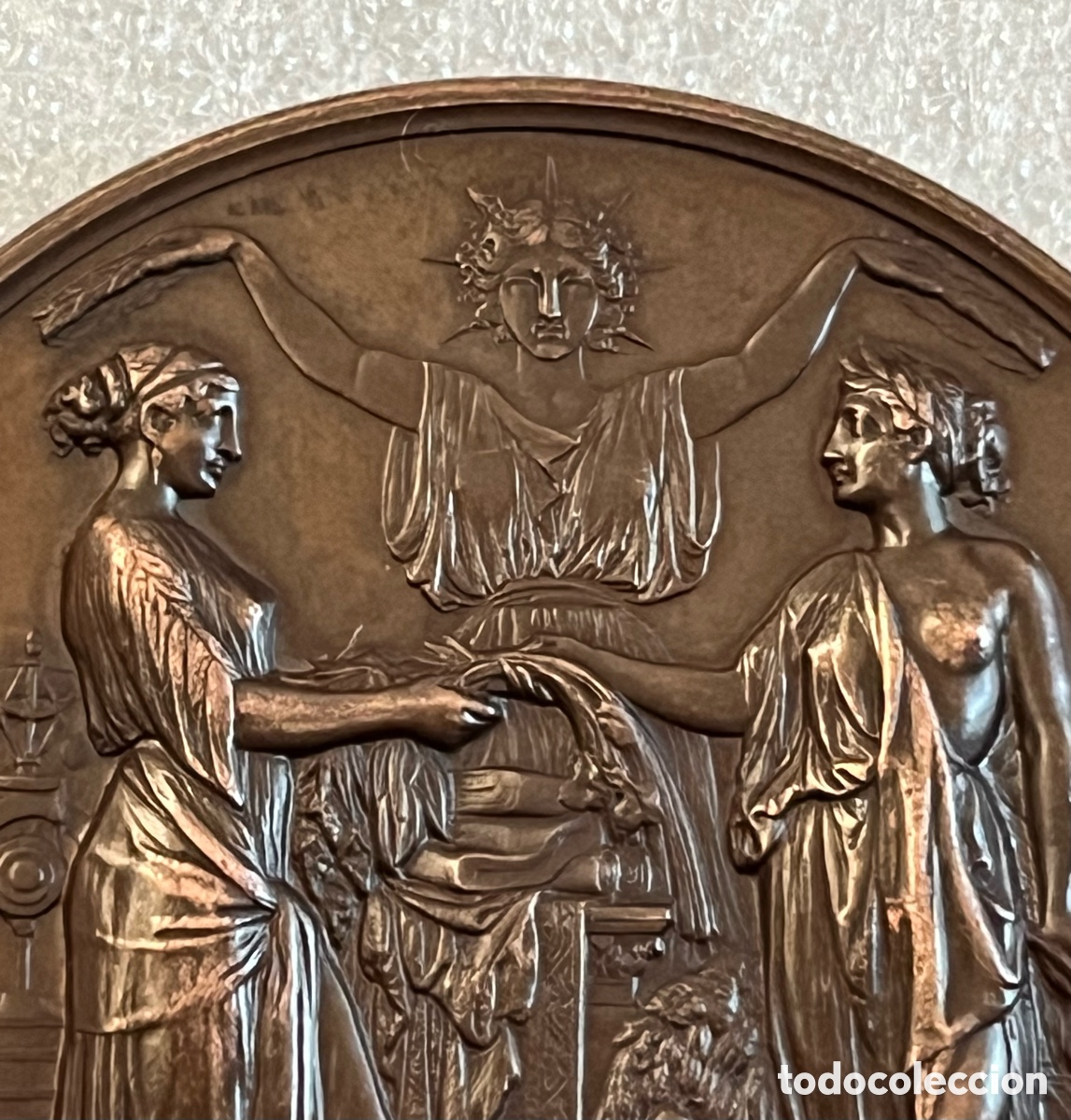 Trofeos y medallas: Medalla de cobre 1873 Soci&eacute;t&eacute; Libre De L&rsquo;Eure - Foto 6