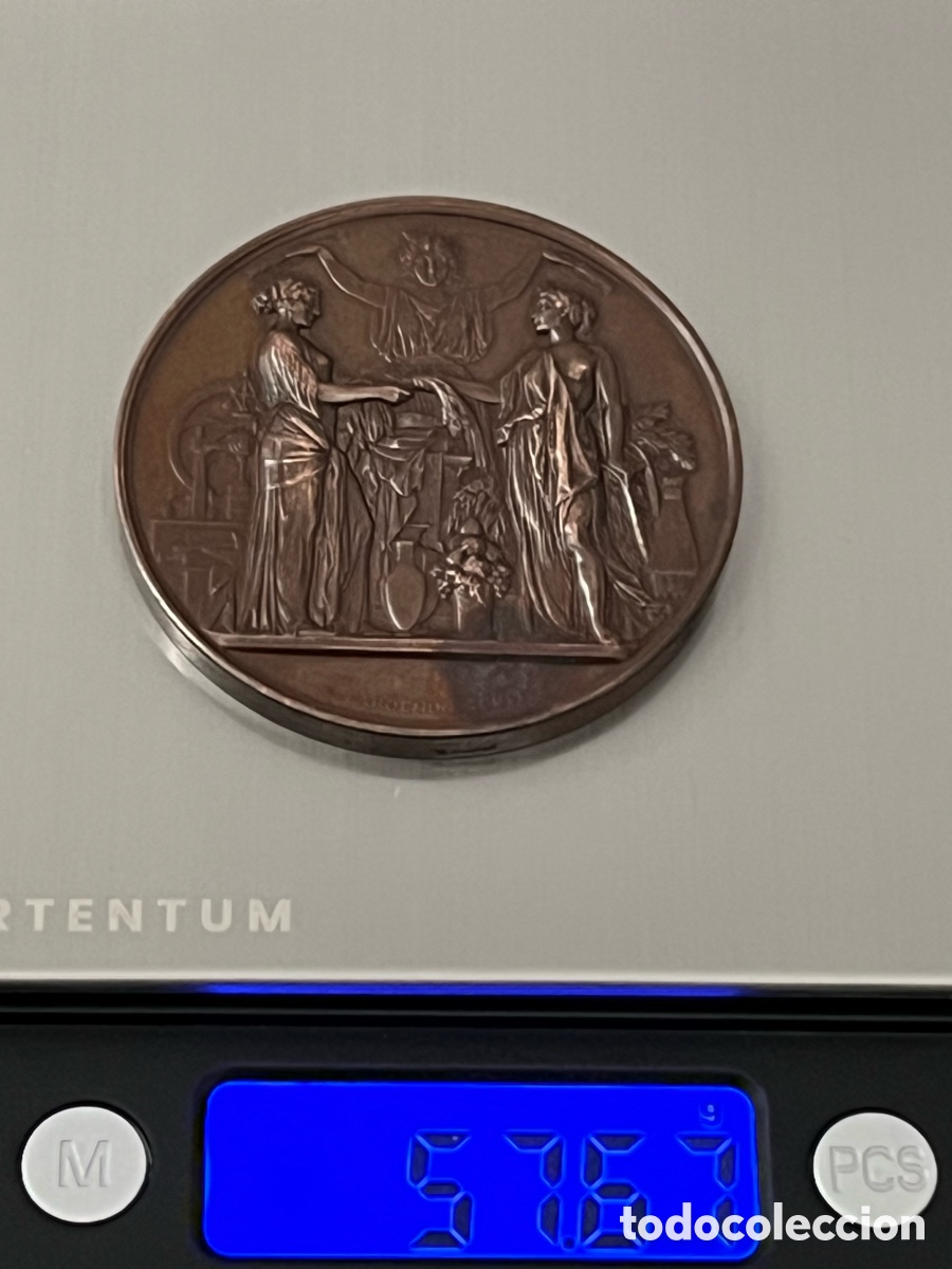 Trofeos y medallas: Medalla de cobre 1873 Soci&eacute;t&eacute; Libre De L&rsquo;Eure - Foto 8